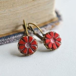 Red Antique Neo Vintage Earrings